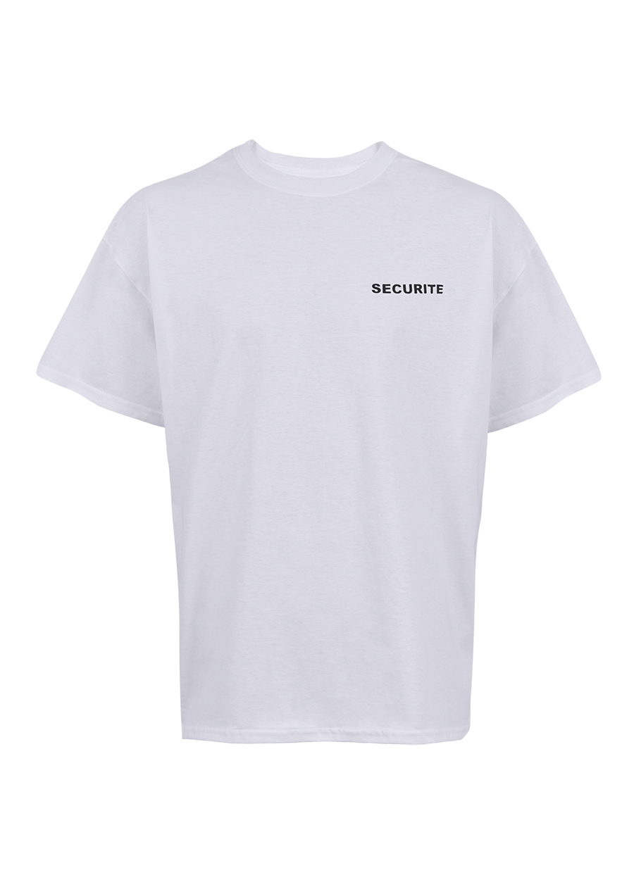 T-shirt Marquage Sécurité Blanc.