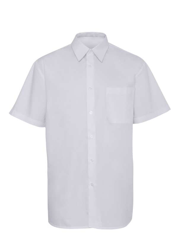 Chemise Manches Courtes Blanche Homme.